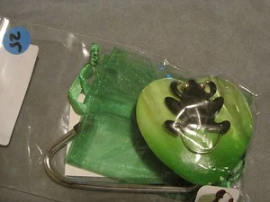 JC Table Counter Bar Top Bag Purse Hook Hanger " froggy " COA - Picture 1 of 2