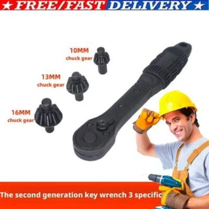 Drill Chuck-Wrench Set 2-in-1 Black Fast Ratchet Drill Chuck Key Wrench Sale~` - Bild 1 von 17