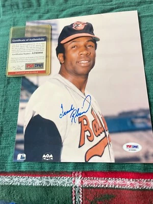Frank Robinson HOF Baltimore Orioles autographed 8x10 photo- PSA authenticized! - Image 1 of 4