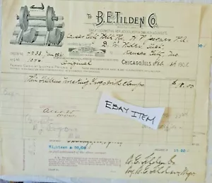 1901 CHICAGO IL. B.E TILDEN CO. LOCOMOTIVE MOTOR CAR REPLACE K.C. BELT RAILWAY - Picture 1 of 3