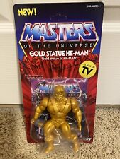 Masters Of The Universe Vintage Style Gold Statue He-Man New  Super 7 Mattel