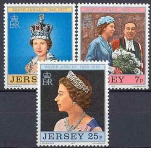 Jersey 1977 Yvert 151/53 25th Aniv. Coronation Isabel II MNH VF - Picture 1 of 1