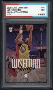 2021 PANINI CHRONICLES JAMES WISEMAN LUMINANCE BASKETBALL #161 SOC POP1 AUTHENTI - Picture 1 of 2