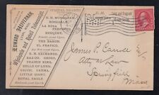 USA 1900 TOBACCO & CIGAR Advertising Cover LYNN MA FLAG Cancel to Springfield 
