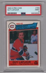 GUY LAFLEUR HIGHLIGHT 1983-84 O-PEE-CHEE 83-84 NO 183 PSA 9 84904 - Bild 1 von 2