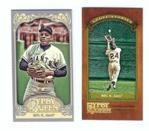 2 Card LOT WILLIE MAYS 2012 "MINI" Gypsy Queen cards 280 & GS-WM HOF Giants - Picture 1 of 2