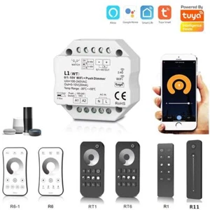 0/1-10V L1 LED strip Tuya Wifi Dimmer controller Push Switch 2.4G Touch Remote - Picture 1 of 21