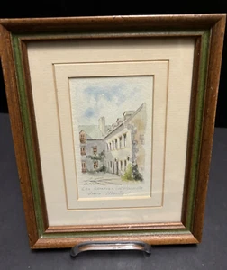 Edouard Mathys 5/85 The Horville Stables Original Aquarell mit Stift & Tinte Montreal - Bild 1 von 9
