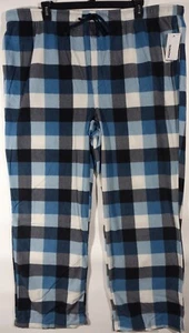 Sonoma Pajama Pants Men 3XLT Big and Tall Elastic Waist Pockets Microfleece Blue - Picture 1 of 5