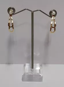 NABCO 14K Massiv Gelbgold Enhancer Ohrring Jacken mit Perlenstecker - Bild 1 von 12