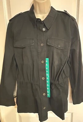 CAMISA MILITAR BUFFALO BY DAVID BITTON MUJER CHAQUETA ABOTONADA SOLAPA DE TORMENTA XL Foto 1 de 4