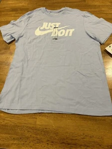 Nike Mens Just Do It Swoosh Training T-shirt Large DX1989 548 Blue New With Tags - Picture 1 of 7