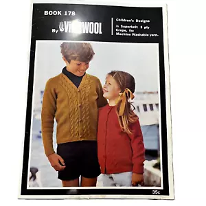 VTG Villawool Knitting Pattern Book 178 5 Ply, Children's Designs Cable & Aran - Picture 1 of 6