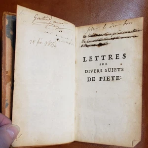 Œuvres spirituelles du Père Le Valois de la Compagnie de Jésus 1706 Religious - Imagen 1 de 10