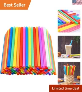 Vibrant 200 Count Smoothie Straws – Fun Disposable Straws for Every Occasion - Picture 1 of 9