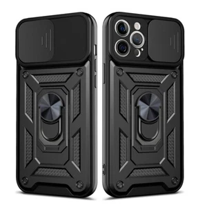For iPhone 13 Pro Max Case Shockproof Camera Lens Slide Protect Ring Stand Cover - Picture 1 of 16