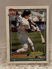 Jose Canseco 1991 Cracker Jack Topps #10 - Oakland Athletics