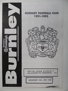 BURNLEY v WOLVES | 1991/1992 | RESERVEN | 8 JAN 1992 | UK PORTOFREI - Bild 1 von 3