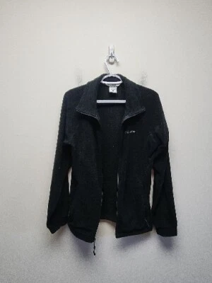 Columbia Soft Fleece Black Soft Zip Up Jacket w/ Zipper Pockets 18/20 - Image 1 of 4