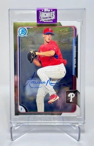 Topps 2025 Archives Signature Series Aaron Nola Bowman 05/10 Auto - Picture 1 of 2