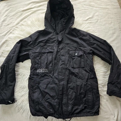 Chaqueta revólver Burton para hombre talla grande negra con capucha cremallera completa esquí para nieve sin forro  Foto 1 de 4