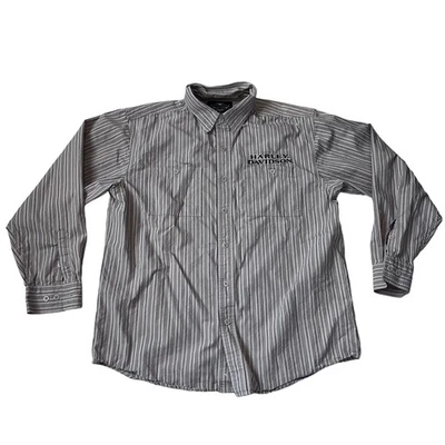 Мужская сорочка Harley Davidson LG Pin в полоску с длинным рукавом - Изображение 1 из 4