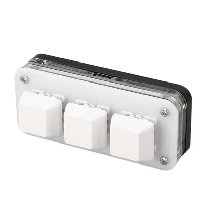 3 Key Mini Keypad USB Mechanical Gaming Programmable Macro Keyboard Blue New - Image 1 of 4