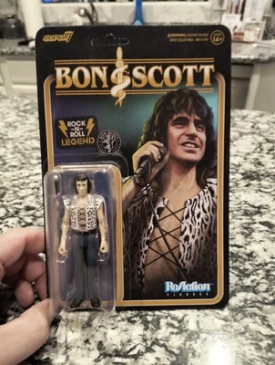 AC/DC Super7 - AC/DC - Figuras de Reacción - Chaleco Leopardo Bon Scott (Alto Voltaje) Foto 1 de 4