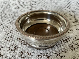 Vintage Silver Plate On Copper Bottle Coaster - Picture 1 of 6