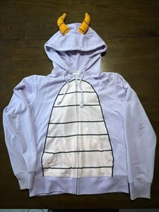 Disney Parks Figment Unisex Purple Zip Up Hoodie Youth Large Used - Picture 1 of 8