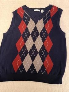 Chaleco Suéter Chereskin Para Hombre Grande L NaArgyle Cuello en V Clásico Preppy.F18 - Imagen 1 de 6