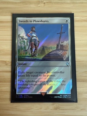 MTG: Swords to Plowshares (Surge Foil) Commander: Final Fantasy Surge Foil NM - Image 1 of 2