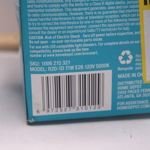 (3-Pk) EcoSmart Dimmable LED Light Bulb Daylight R20 75W 1006 215 321 - Picture 1 of 5
