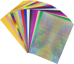 Rollos de papel de aluminio de transferencia reactivo de 50 hojas de papel de aluminio caliente A4 de 7,9 X 11,4 pulgadas - Imagen 1 de 12