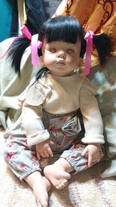 Vintage 23” Asian Girl Porcelain Doll "Baby Shay" By Rubert 1994 SP - Picture 1 of 16