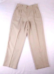 NWT Vintage Briggs Petite Women's 12P Khaki Made In U.S.A. High Rise Straight - Picture 1 of 10