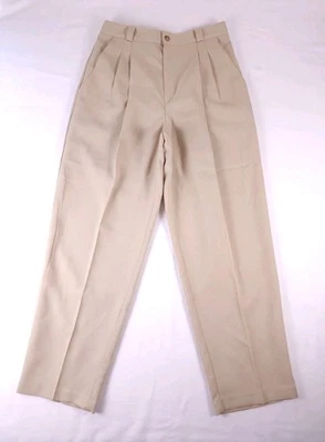 NWT Vintage Briggs Petite Women's 12P Khaki Made In U.S.A. High Rise Straight - Image 1 of 4