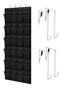 GORILLA GRIP Scarpa Sopra la Porta 24 Tasche/4 Ganci - Confezione da 1, Nero - Foto 1 di 2