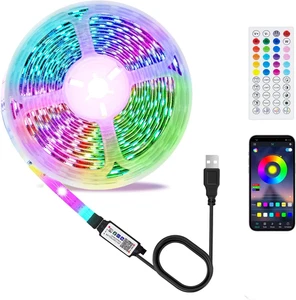 Striscia LED 3m USB RGB App e Telecomando Musica Sincronizzazione Timer Cambio Colore TV Decorazione - Foto 1 di 13