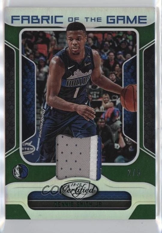 2018-19 Certified Fabric of the Game Mirror Green /5 Dennis Smith Jr #FB-DSJ - Image 1 of 2