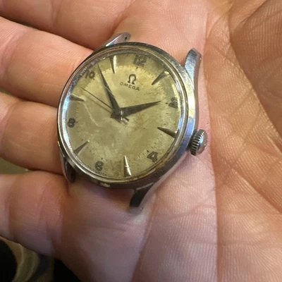 Vintage Men's Omega Stainless Steel Manual Tropical Dial 35mm c1955 - runs well - Image 1 of 4