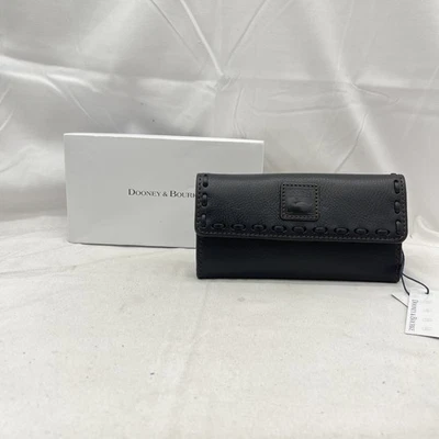 Cartera sin asas continental florentina de cuero negra Dooney & Bourke para mujer Foto 1 de 4