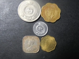 5422 - CEYLON - FÜNF MÜNZEN - Bild 1 von 7