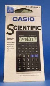Casio fx-260 Solar II Scientific Calculator Black New Sealed - Picture 1 of 6