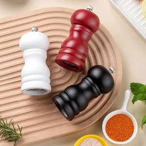 Wooden Salt & Pepper Grinder Manual Spice Mills Grinding Gadgets Kitchen Tool - Picture 1 of 9