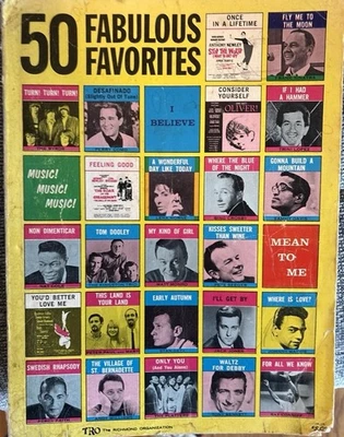 Songbook “50 Fabulous Favorites for Piano and Voice”  TRO Cromwell VTG - Image 1 of 4