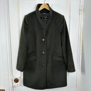 Lauren Ralph Lauren Black Label Wool Coat Women's Size 10 Military Green 25228 - Picture 1 of 7