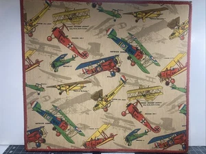 Vintage Steampunks Airplane Fabric Picture - Picture 1 of 5