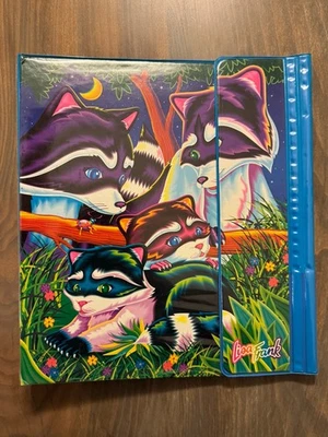 Carpeta de mapache Lisa Frank de colección rara de los años 90 familia de cuatro tramperos guardián Foto 1 de 4