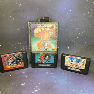 Sonic The Hedgehog - Sega Genesis Spiele Lot (1, 2 & Spinball) Bundle - Bild 1 von 15